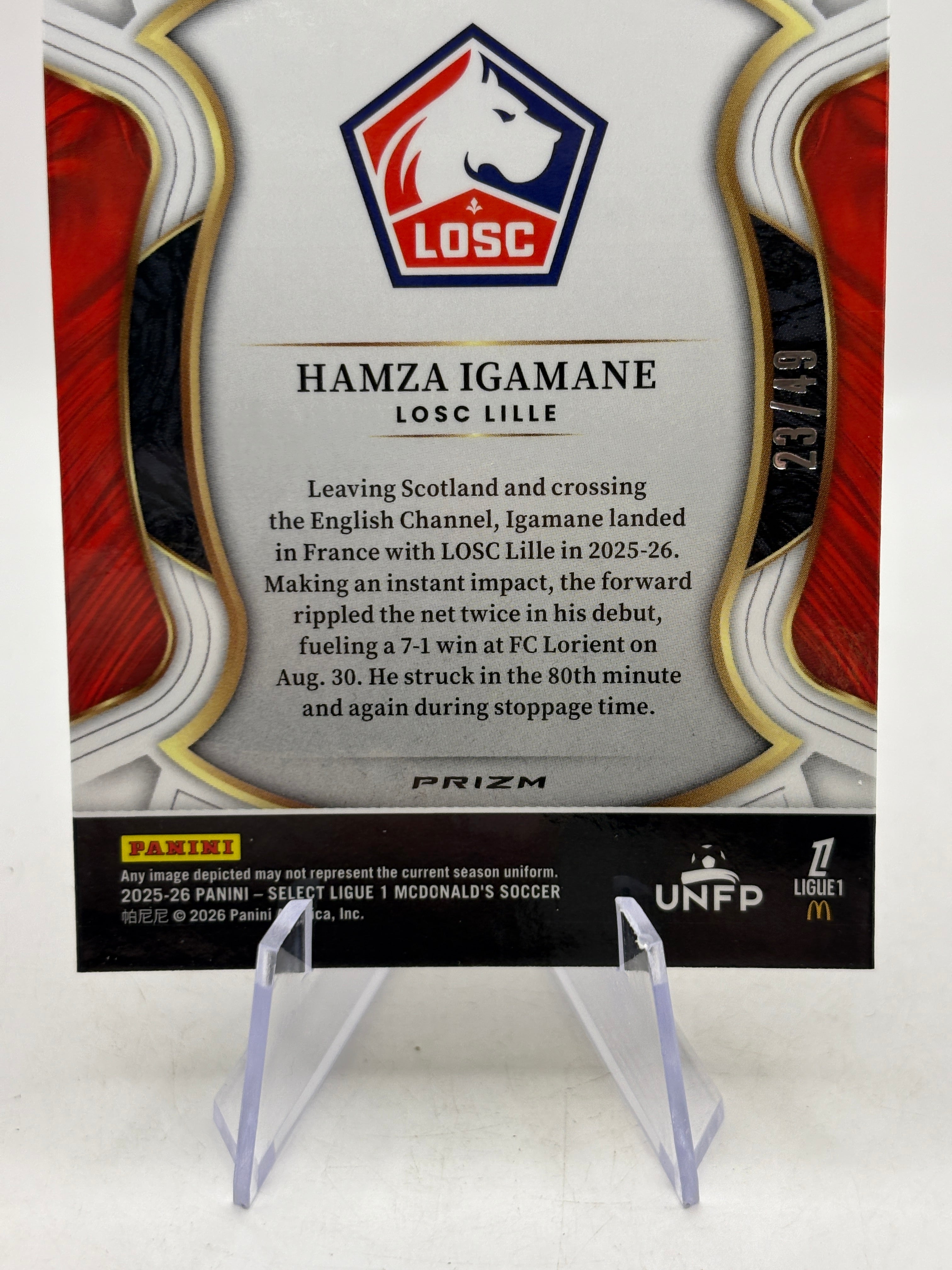 2025-26 Select Ligue 1 - Hamza Igamane #40 Pink Dragon Scale /49 - photo 4